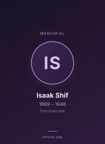 Memorial portrait of Isaak Shif