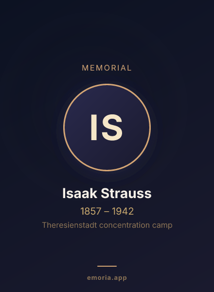 Memorial portrait of Isaak Strauss