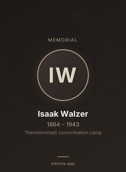 Memorial portrait of Isaak Walzer