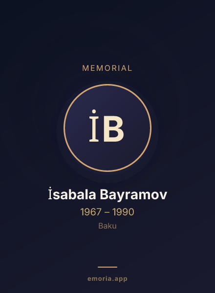 Memorial portrait of İsabala Bayramov