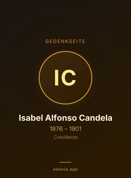 Gedenkportrait von Isabel Alfonso Candela