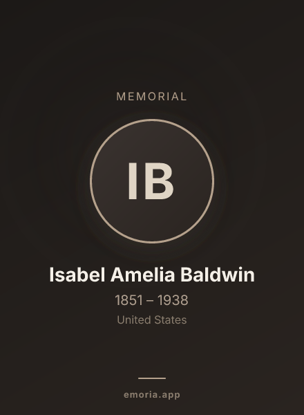 Memorial portrait of Isabel Amelia Baldwin