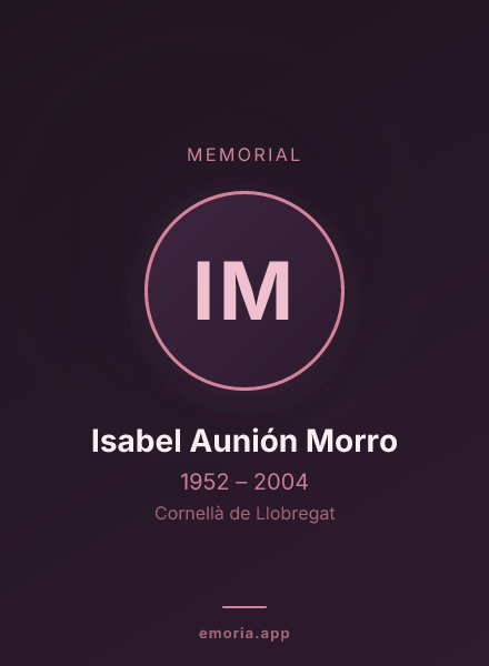 Memorial portrait of Isabel Aunión Morro
