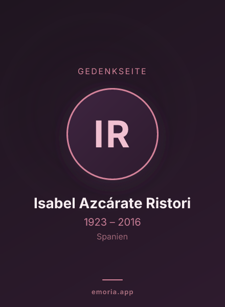 Gedenkportrait von Isabel Azcárate Ristori