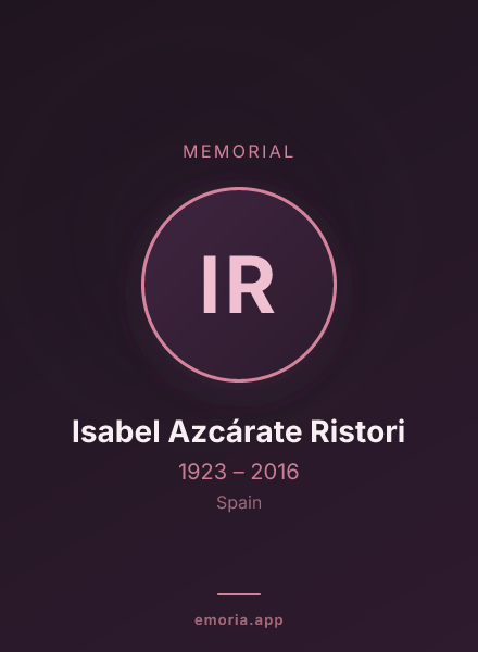 Memorial portrait of Isabel Azcárate Ristori