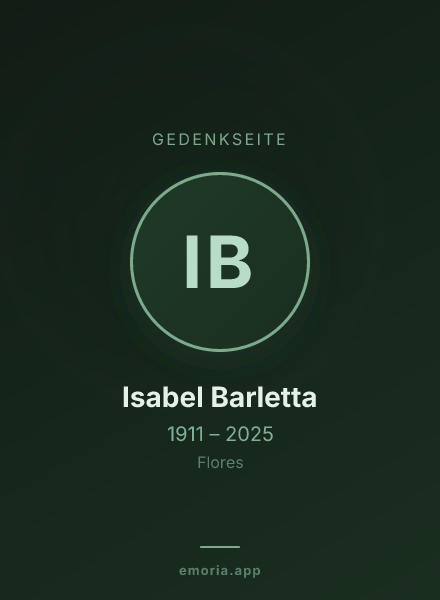 Gedenkportrait von Isabel Barletta