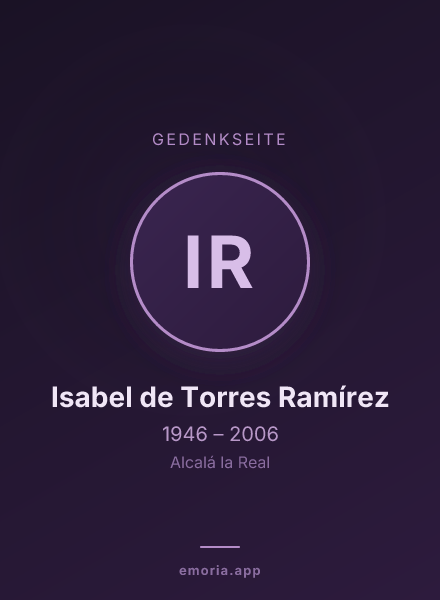 Gedenkportrait von Isabel de Torres Ramírez