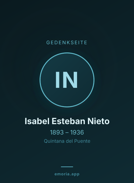Gedenkportrait von Isabel Esteban Nieto