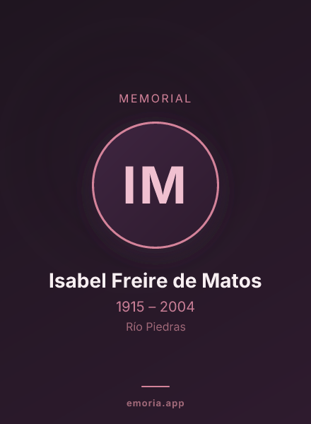 Memorial portrait of Isabel Freire de Matos