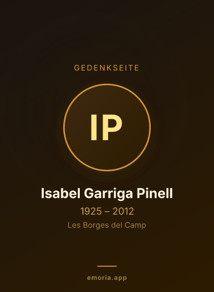Gedenkportrait von Isabel Garriga Pinell