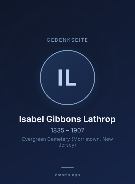 Gedenkportrait von Isabel Gibbons Lathrop