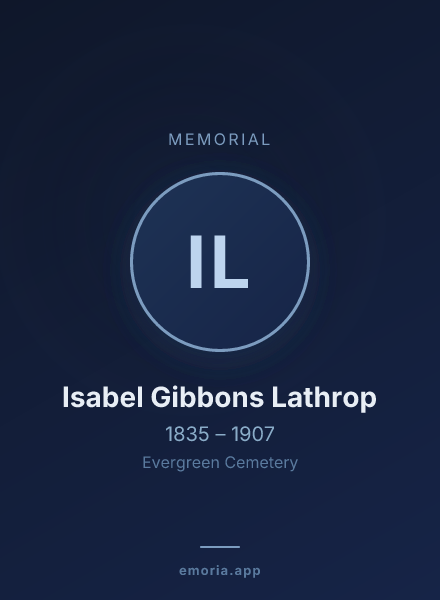 Memorial portrait of Isabel Gibbons Lathrop