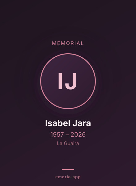 Memorial portrait of Isabel Jara