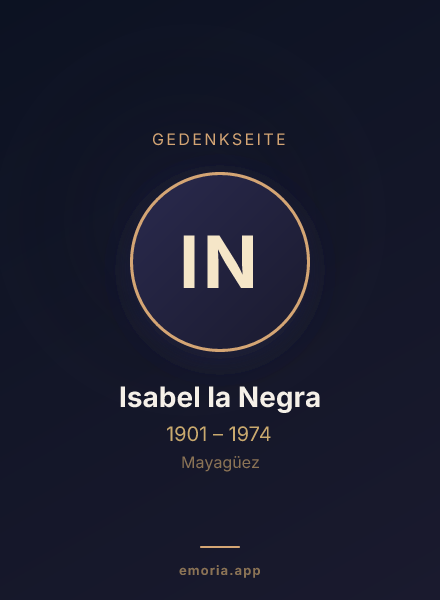 Gedenkportrait von Isabel la Negra