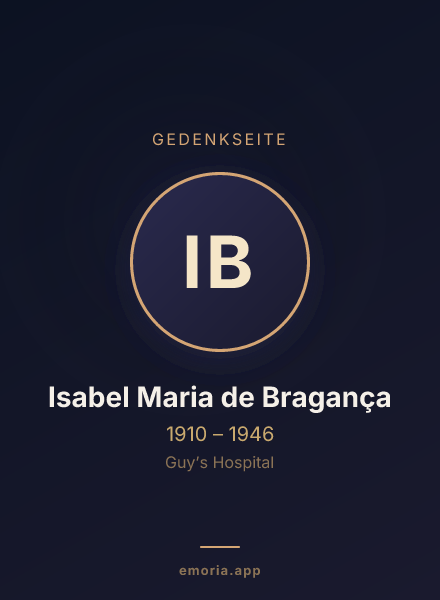 Gedenkportrait von Isabel Maria de Bragança