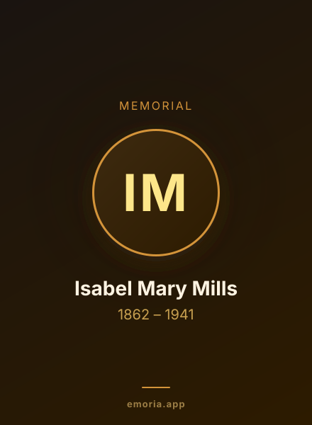 Memorial portrait of Isabel Mary Mills
