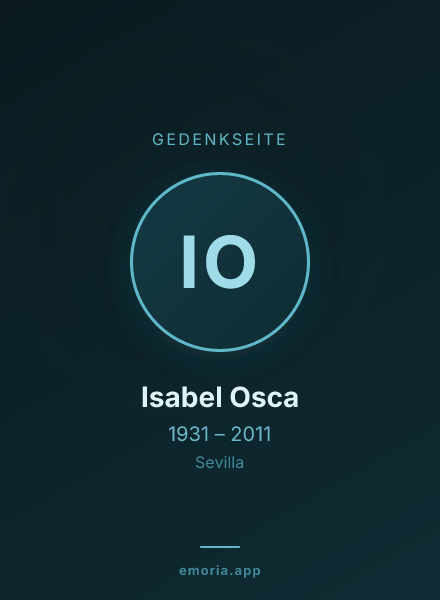 Gedenkportrait von Isabel Osca