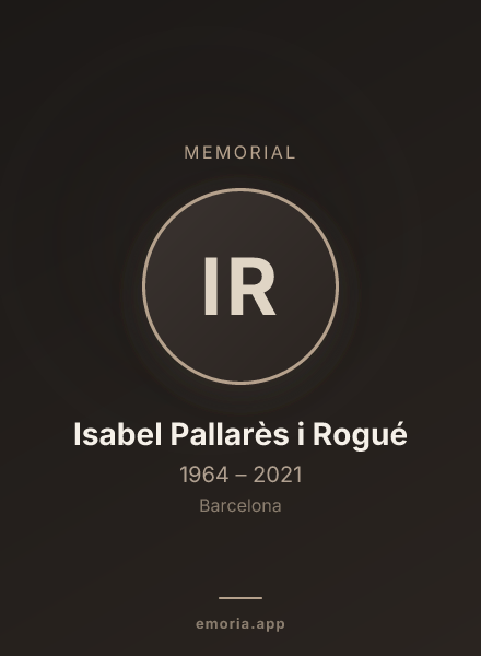 Memorial portrait of Isabel Pallarès i Rogué