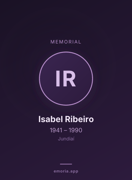 Memorial portrait of Isabel Ribeiro