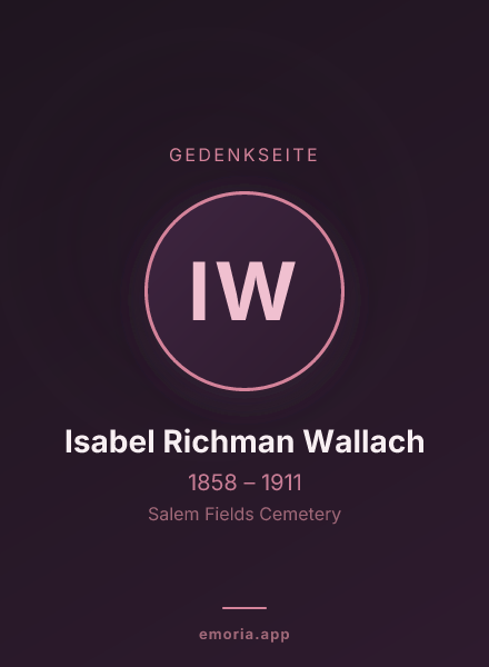 Gedenkportrait von Isabel Richman Wallach