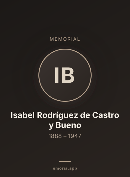Memorial portrait of Isabel Rodríguez de Castro y Bueno