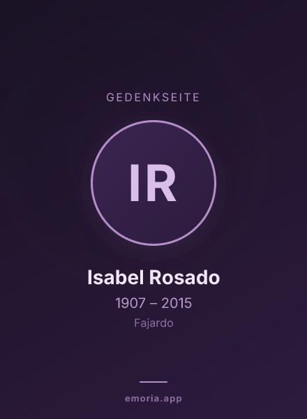 Gedenkportrait von Isabel Rosado