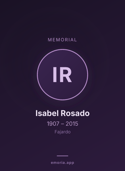 Memorial portrait of Isabel Rosado