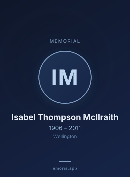Memorial portrait of Isabel Thompson McIlraith
