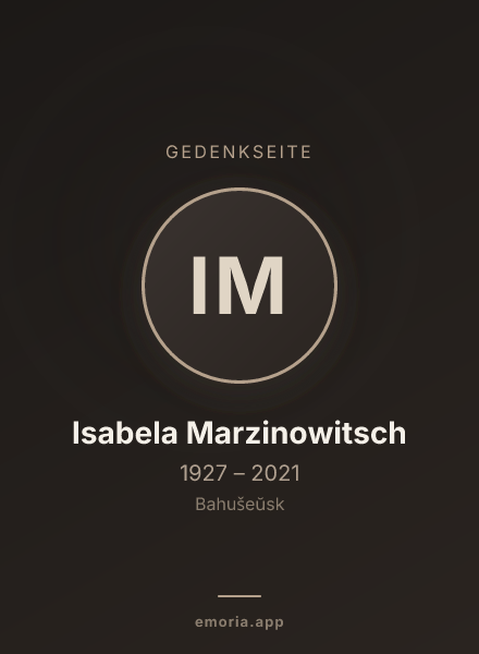 Gedenkportrait von Isabela Marzinowitsch