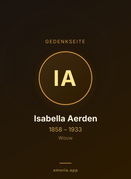 Gedenkportrait von Isabella Aerden