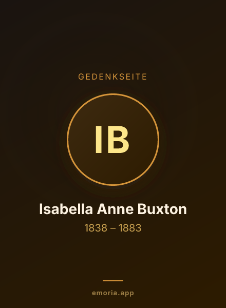 Gedenkportrait von Isabella Anne Buxton