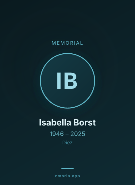 Memorial portrait of Isabella Borst