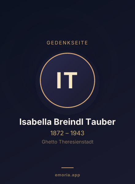 Gedenkportrait von Isabella Breindl Tauber