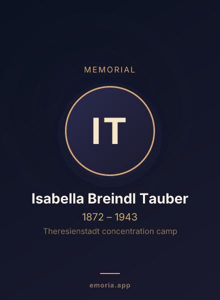 Memorial portrait of Isabella Breindl Tauber