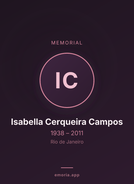 Memorial portrait of Isabella Cerqueira Campos