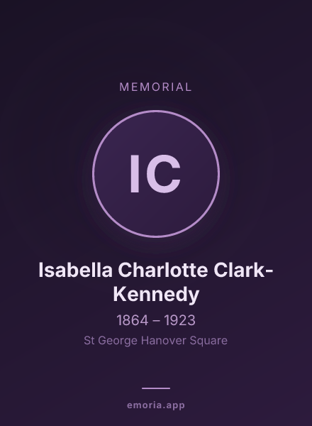 Memorial portrait of Isabella Charlotte Clark-Kennedy