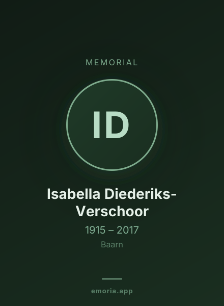 Memorial portrait of Isabella Diederiks-Verschoor