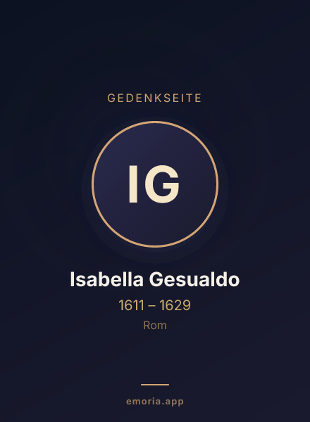 Gedenkportrait von Isabella Gesualdo