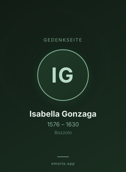 Gedenkportrait von Isabella Gonzaga