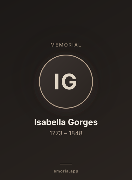 Memorial portrait of Isabella Gorges