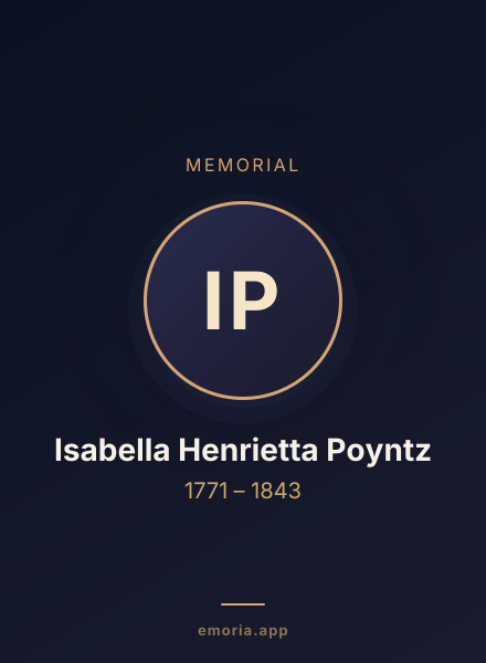 Memorial portrait of Isabella Henrietta Poyntz