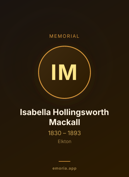 Memorial portrait of Isabella Hollingsworth Mackall