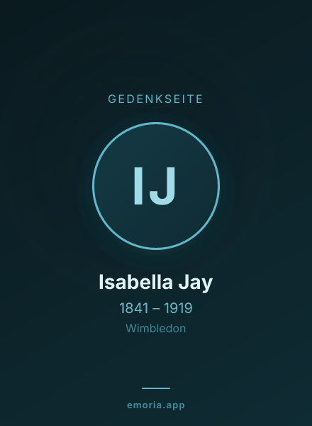 Gedenkportrait von Isabella Jay