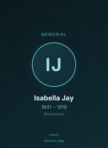 Memorial portrait of Isabella Jay