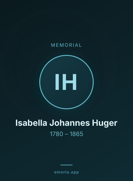 Memorial portrait of Isabella Johannes Huger