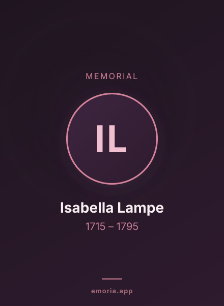 Memorial portrait of Isabella Lampe