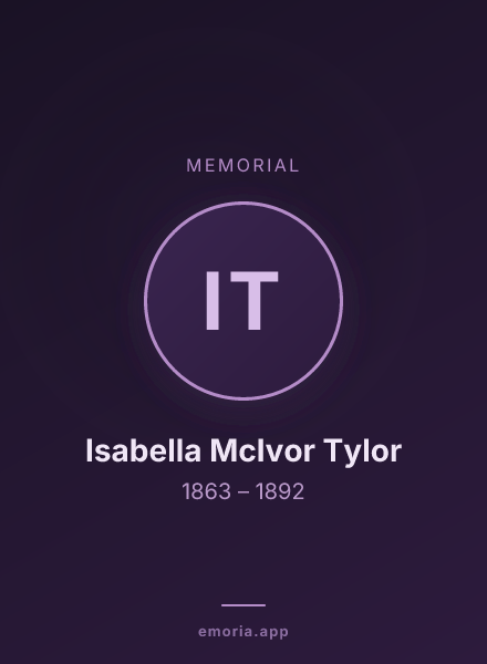 Memorial portrait of Isabella McIvor Tylor