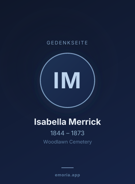 Gedenkportrait von Isabella Merrick