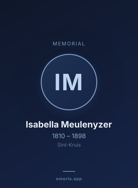 Memorial portrait of Isabella Meulenyzer