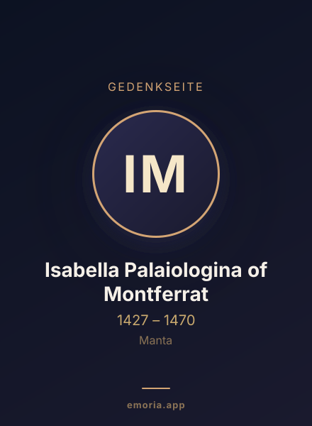 Gedenkportrait von Isabella Palaiologina of Montferrat
